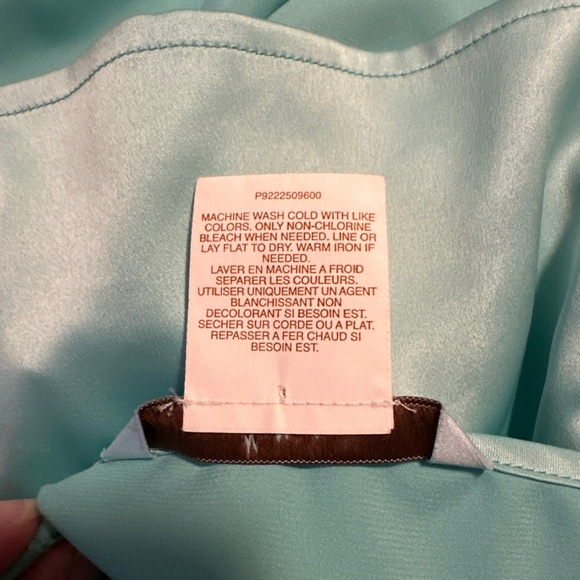 Marciano Halter Top Ruffle Collar V-Neck Sleeveless Women's Medium Teal Y2K Club - Picture 6 of 8